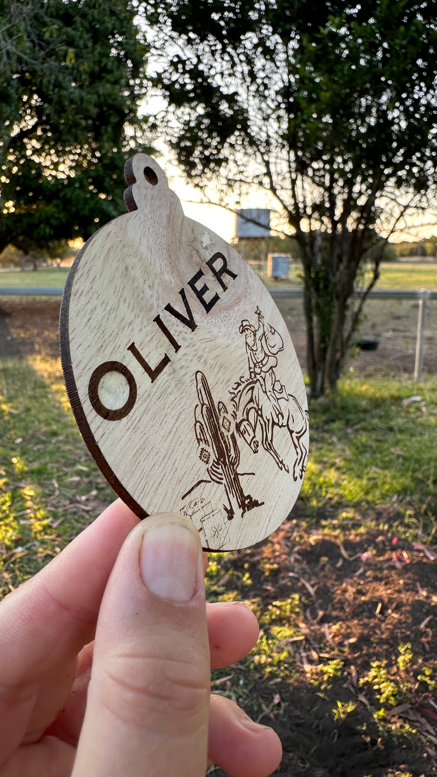 Western ornament - Cowboy Santa