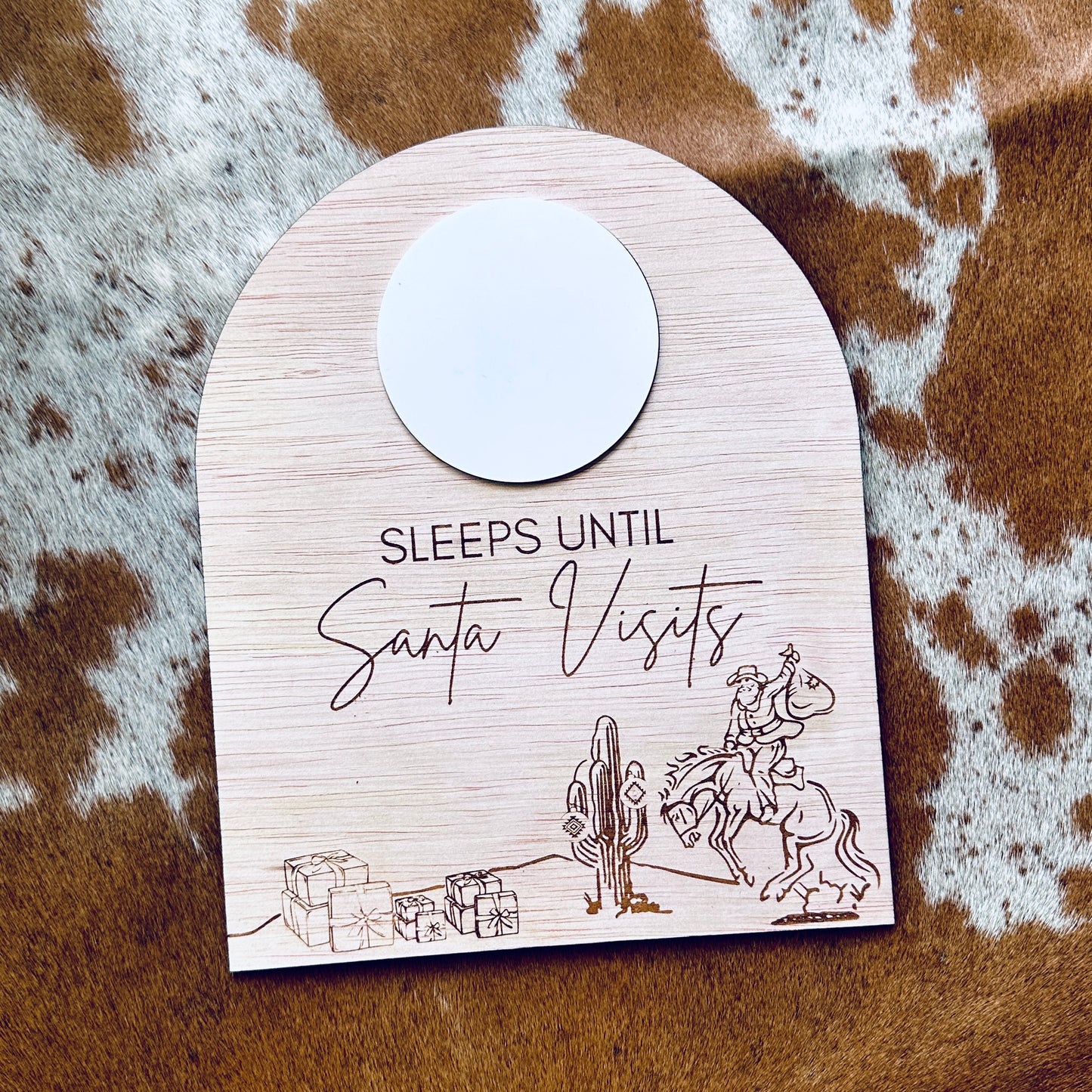 Sleeps until Santa visits - western themed