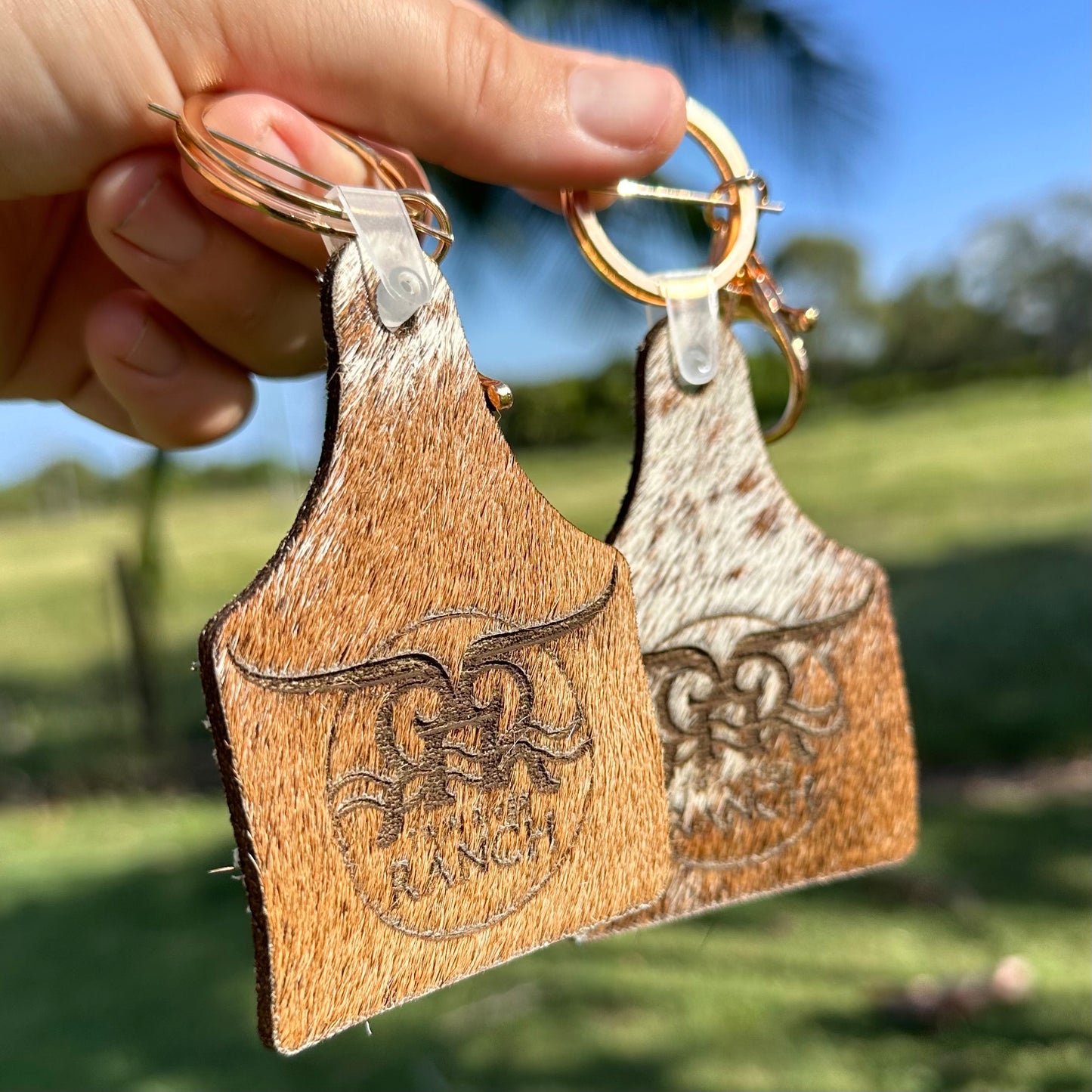 Cowhide Key Ring - Personalised
