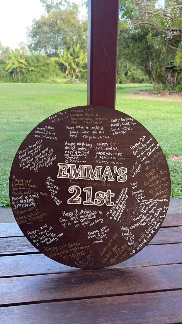 Guestbook - Cowhide Lettering