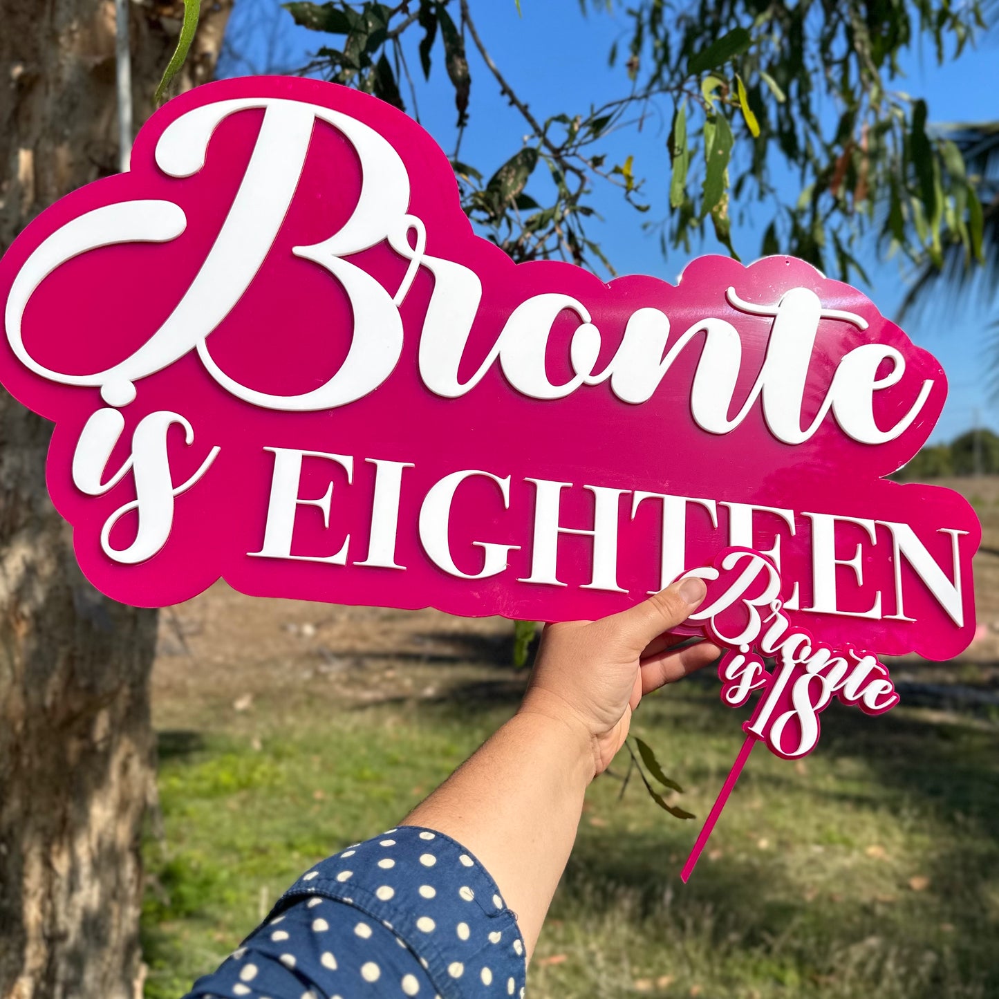 Layered Acrylic Sign | Birthday - Name - IS - Age