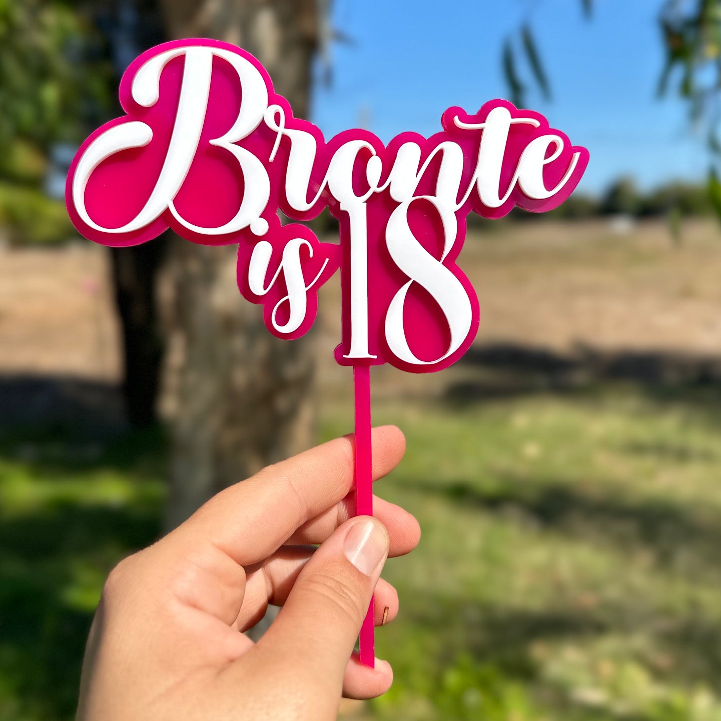 Layered Acrylic Sign | Birthday - Name - IS - Age