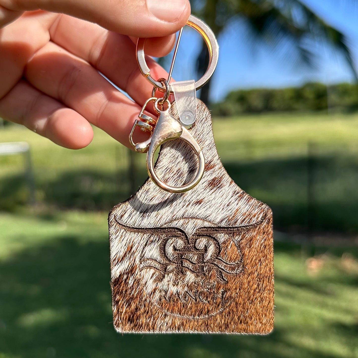 Cowhide Key Ring - Personalised