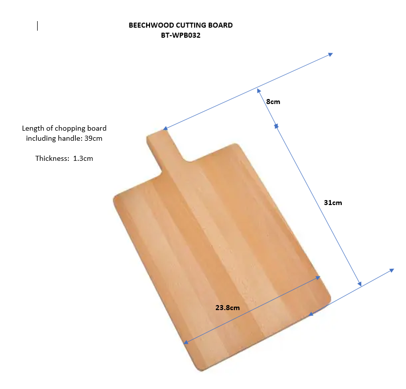 Beech Wood Board with Handle | Custom Engraving