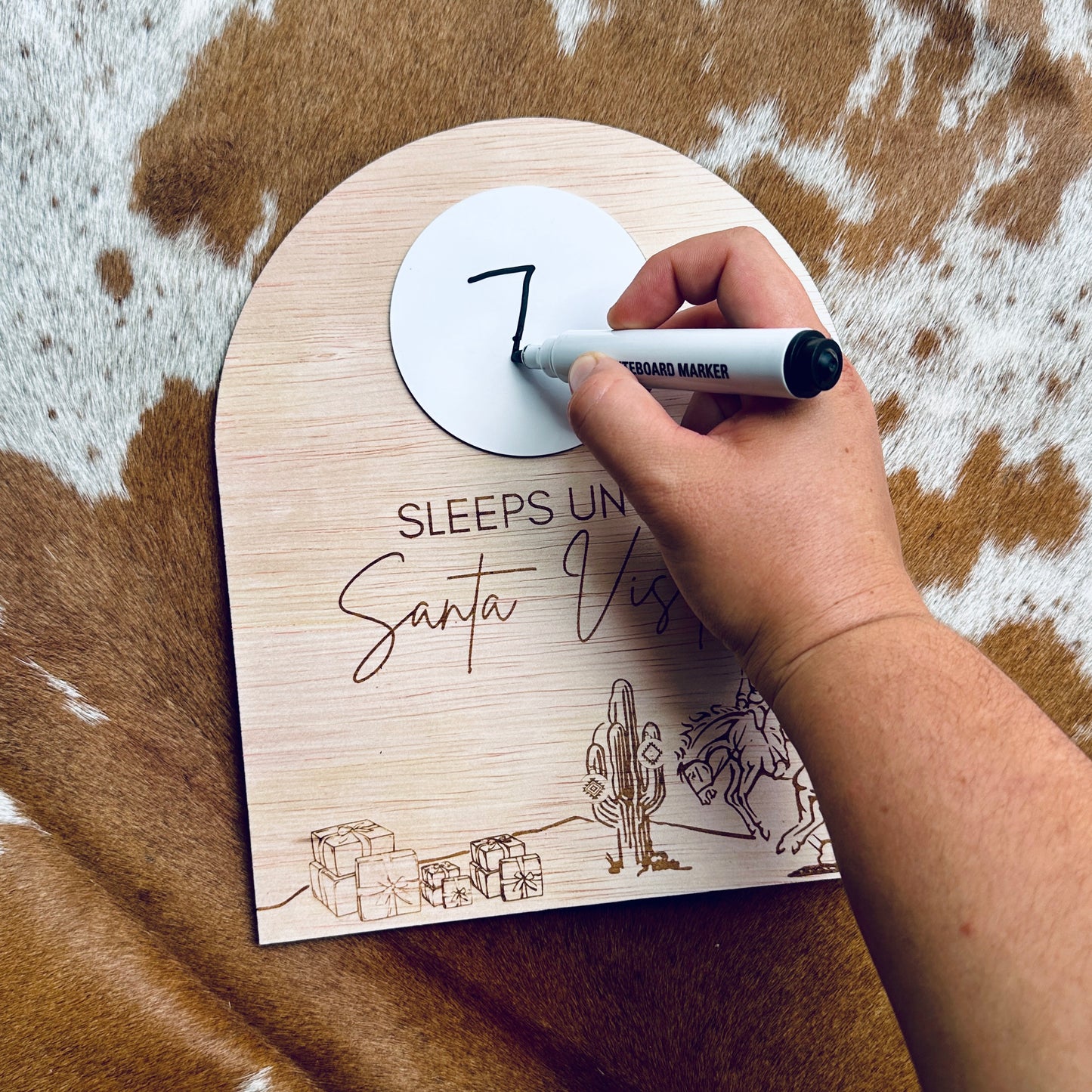Sleeps until Santa visits - western themed