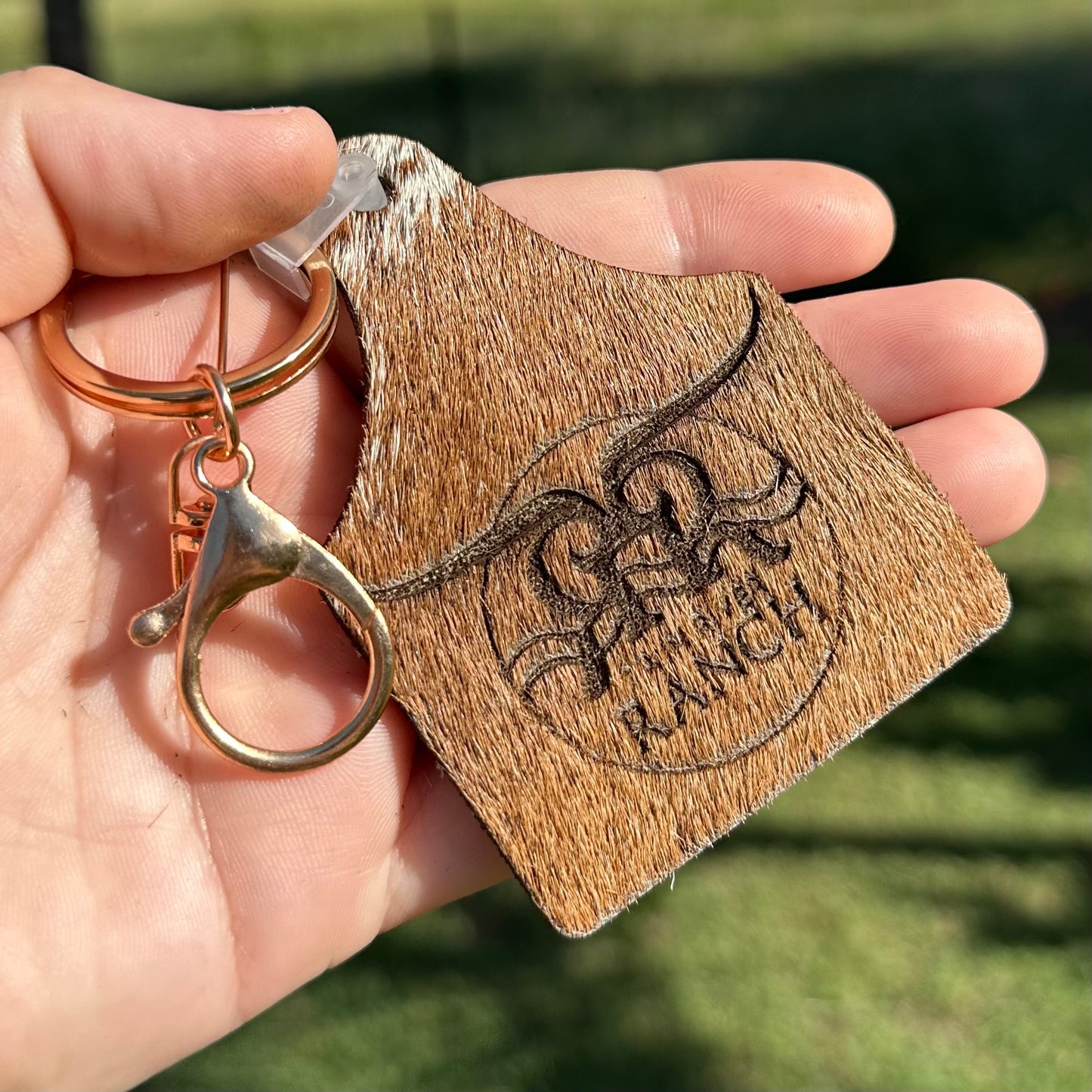 Cowhide Key Ring - Personalised