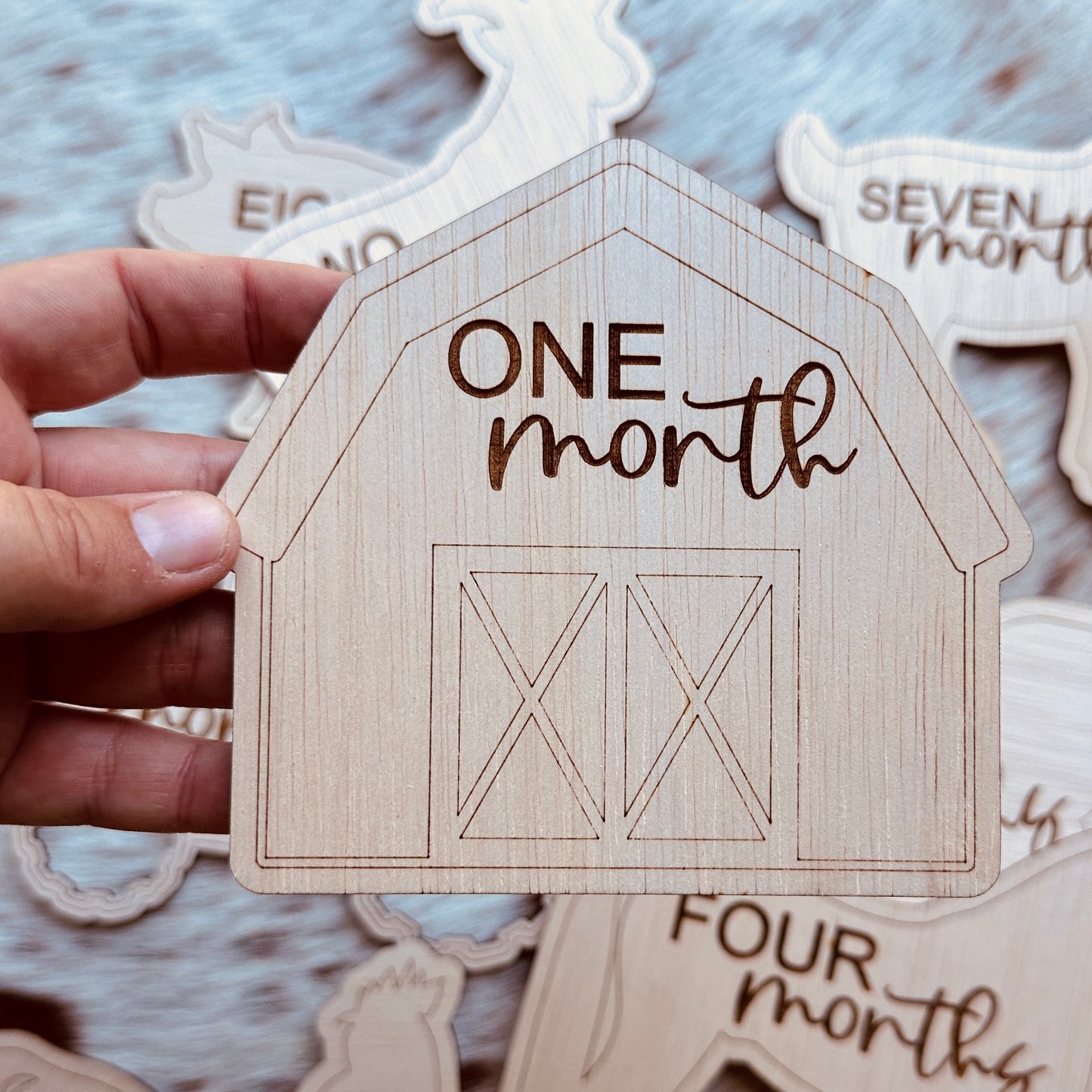 Farm Animals Milestone + Birth Announcement