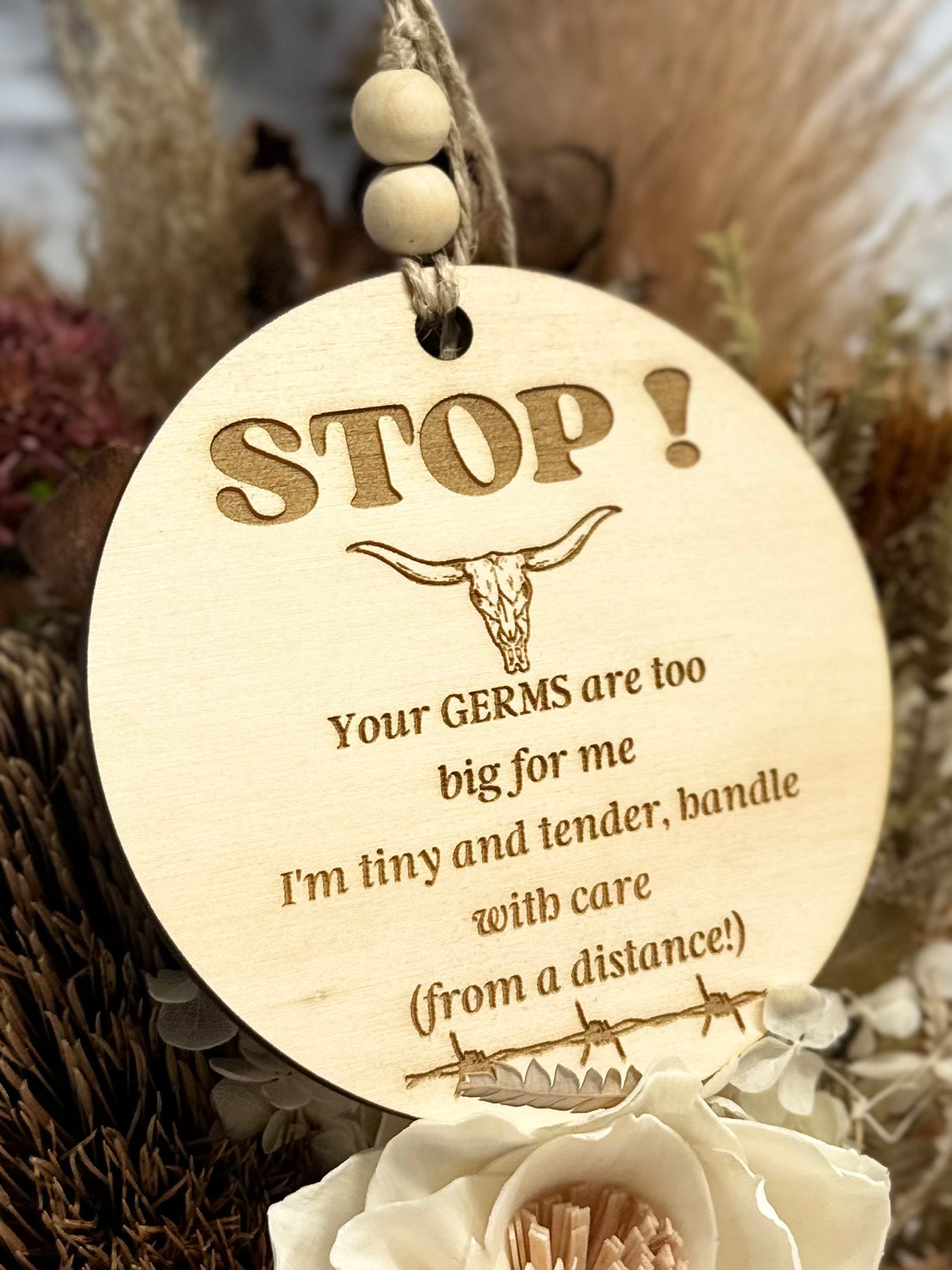 Pram Tag | Stop your GERMS are too BIG