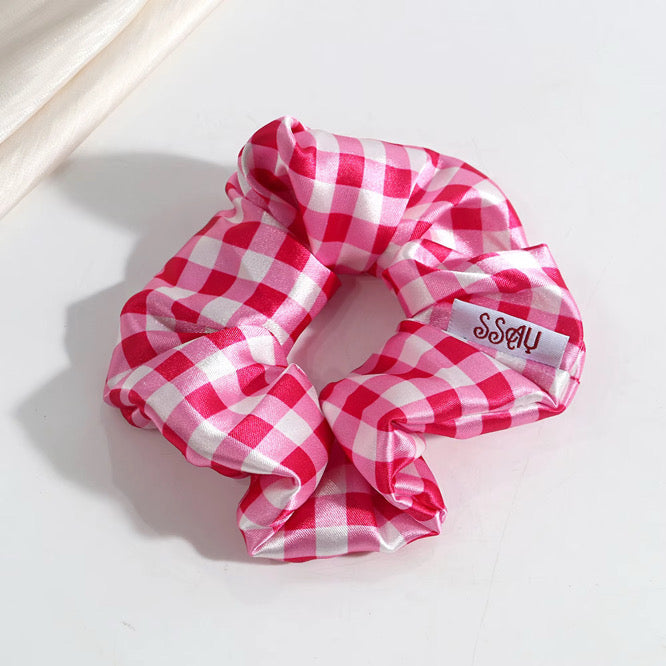 Western Pattern/ Gingham / Denim Look - Scrunchie 3 pack