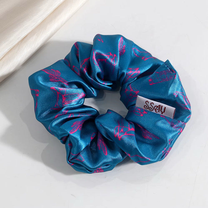 Western Pattern/ Gingham / Denim Look - Scrunchie 3 pack