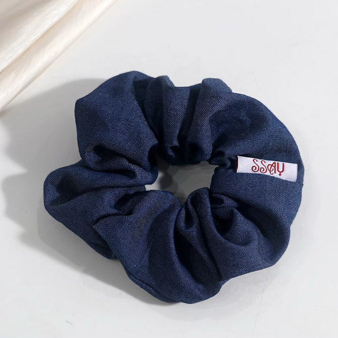 Western Pattern/ Gingham / Denim Look - Scrunchie 3 pack