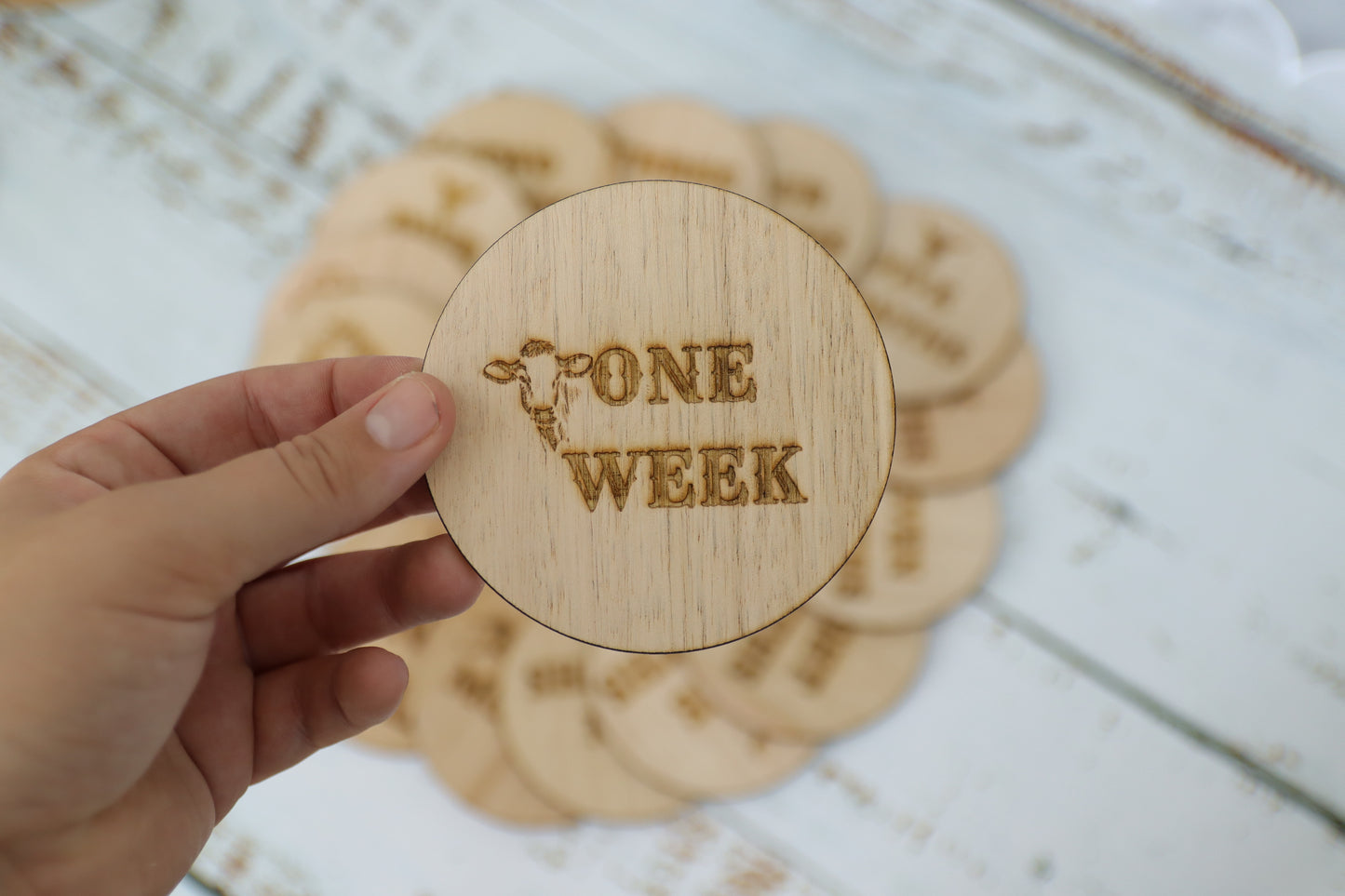 Wooden Announcement Set | Cowboy Design