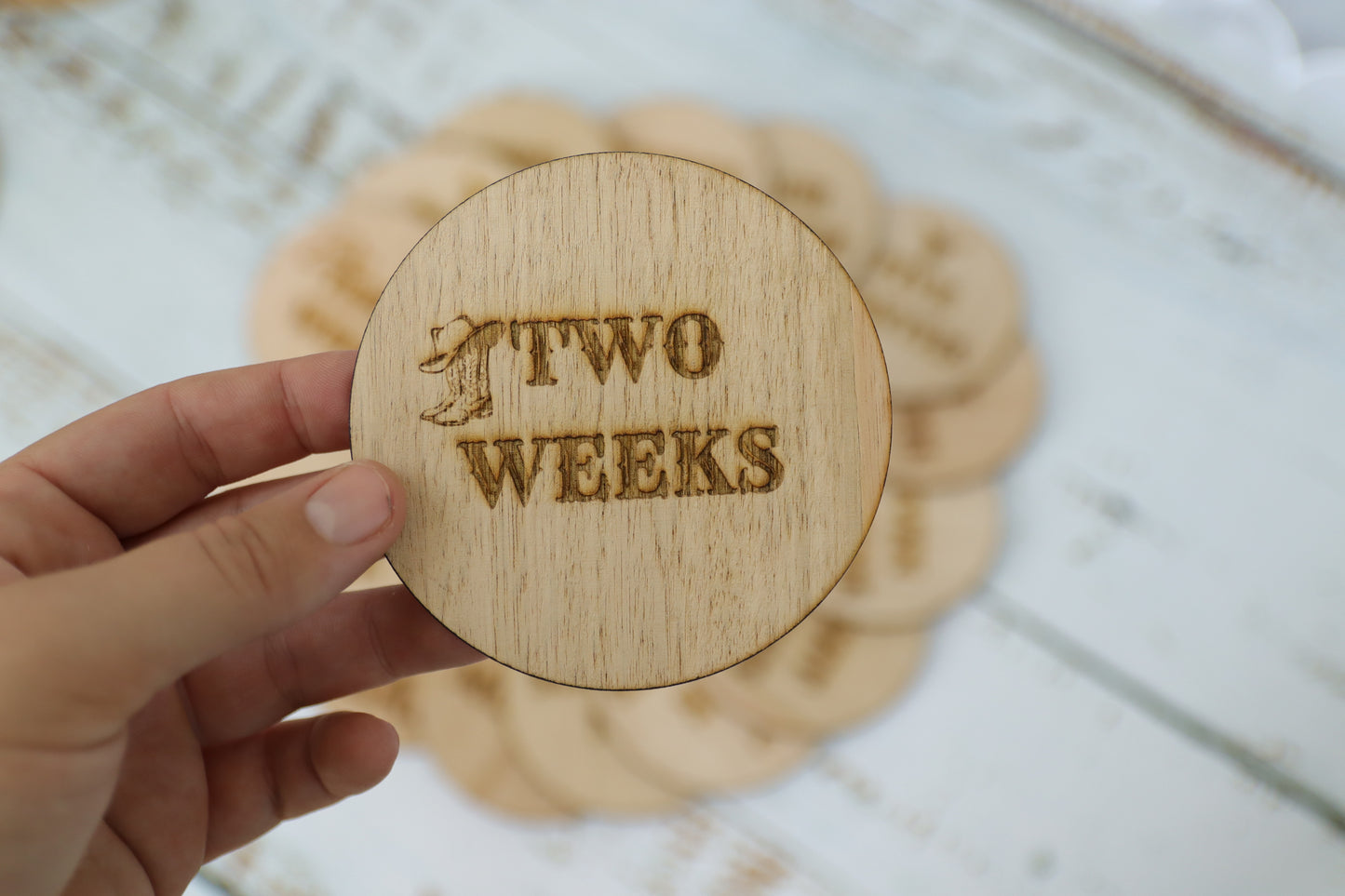 Wooden Announcement Set | Cowboy Design