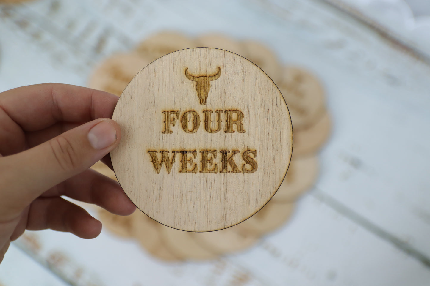 Wooden Announcement Set | Cowboy Design