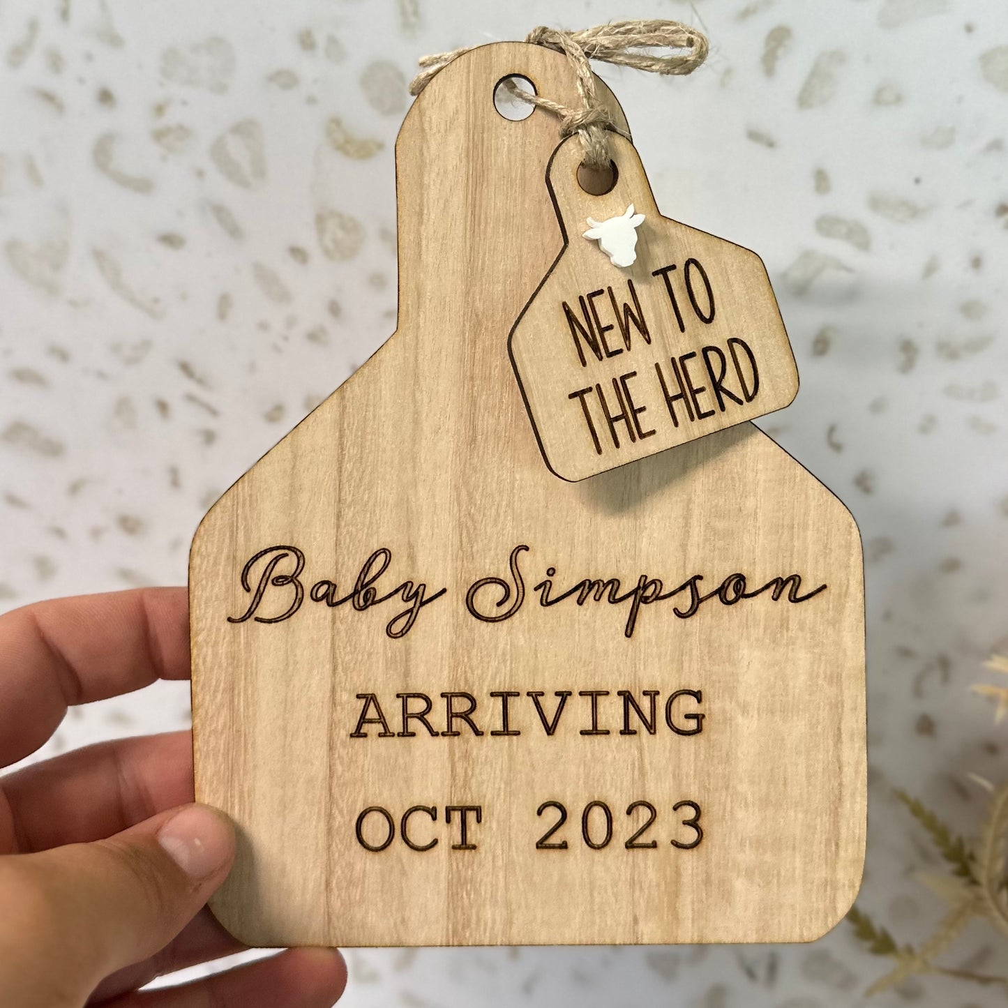 New To The Herd | Announcement Ear Tag