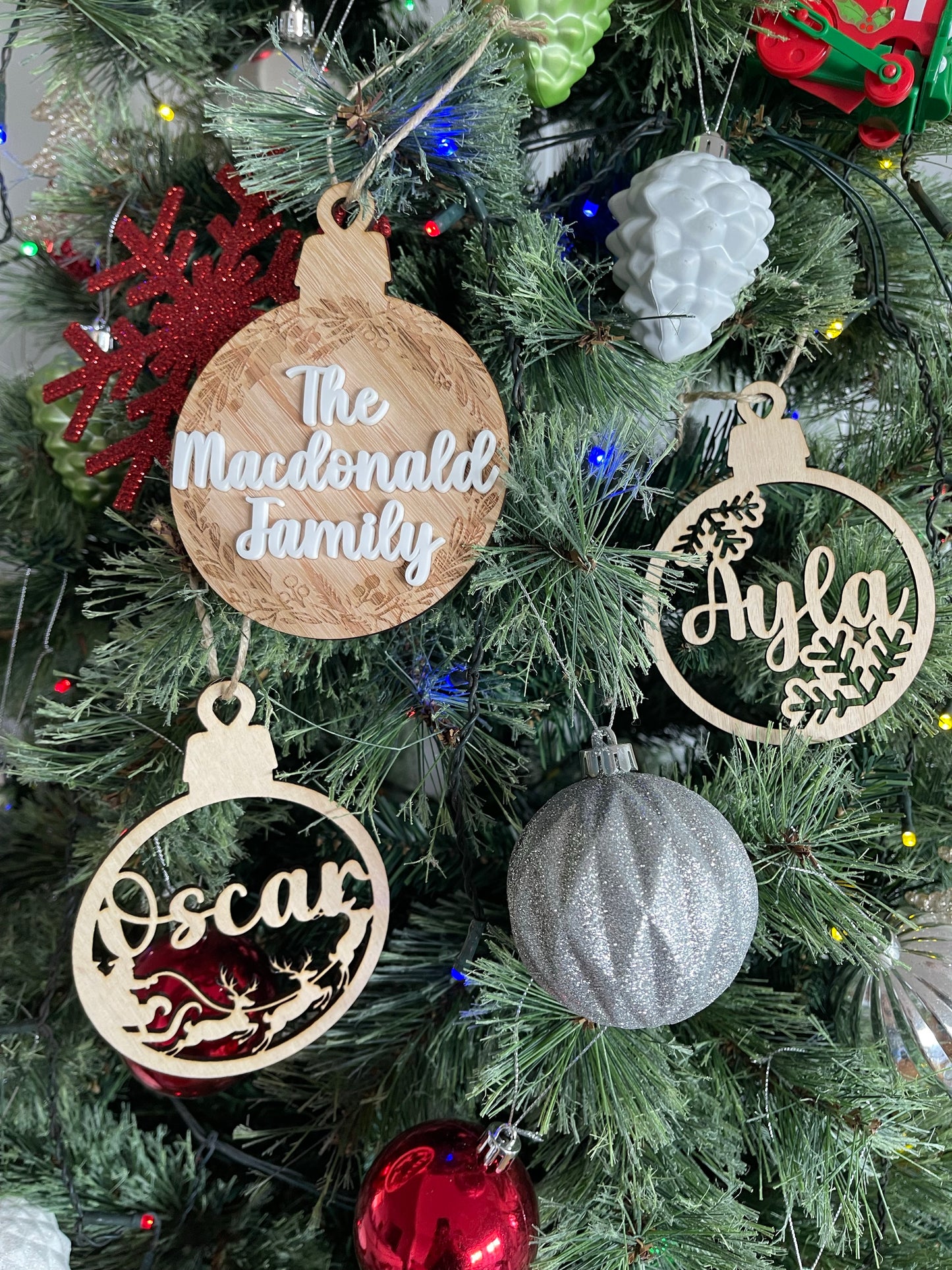 Wooden Personalised Bauble | Personalised Christmas Ornament