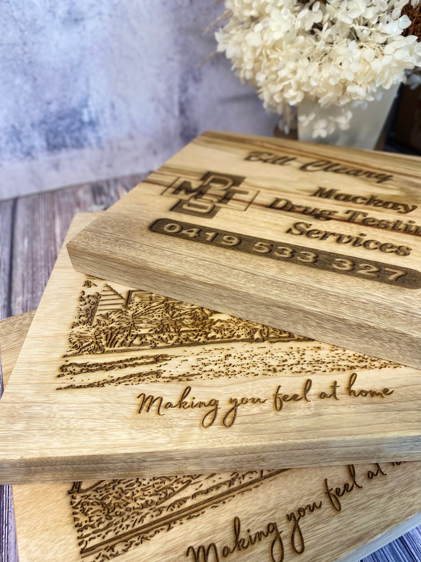 Rectangle Serving Board | Custom engraved | 100% Antibacterial - Made In Australia