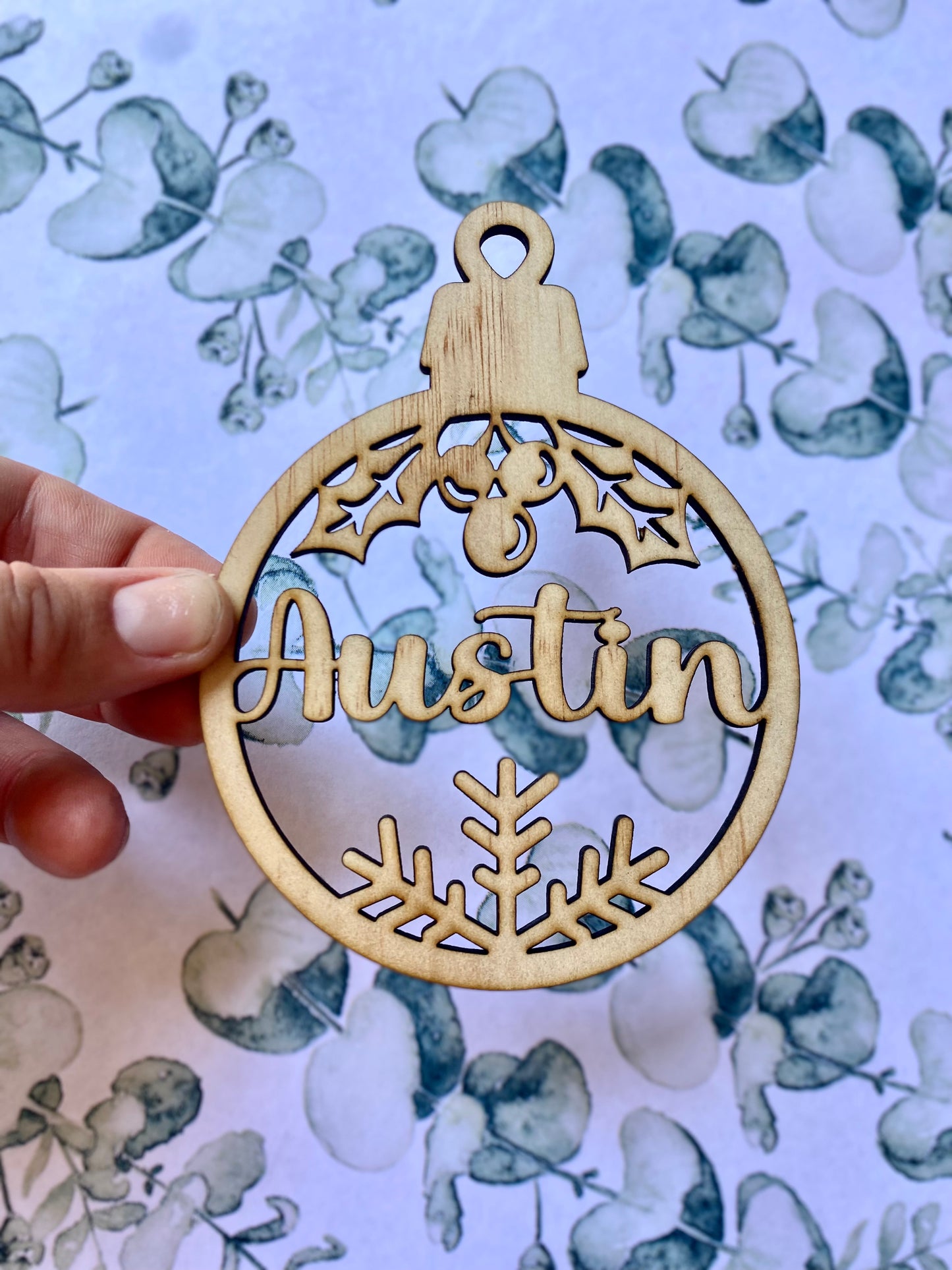 Wooden Personalised Bauble | Personalised Christmas Ornament