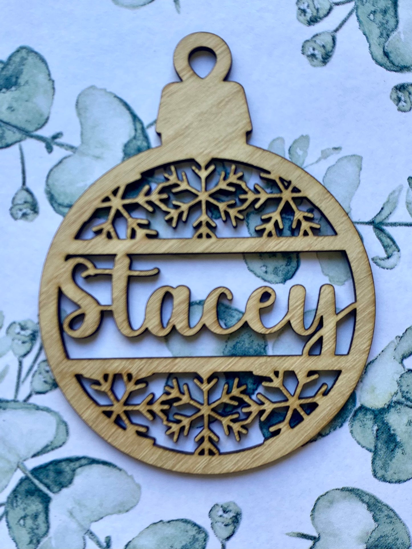 Wooden Personalised Bauble | Personalised Christmas Ornament
