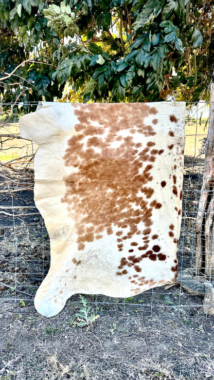 Engraved Half Cowhide Wedding Sign