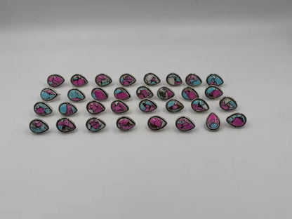 Desert Dusk Sterling Silver Stud Earrings – Western Square Stone Studs in Turquoise, Green, or Purple | Salty Sunflower AU