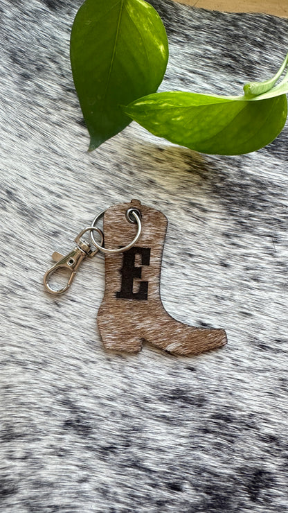 Personalised Cowhide Keychains
