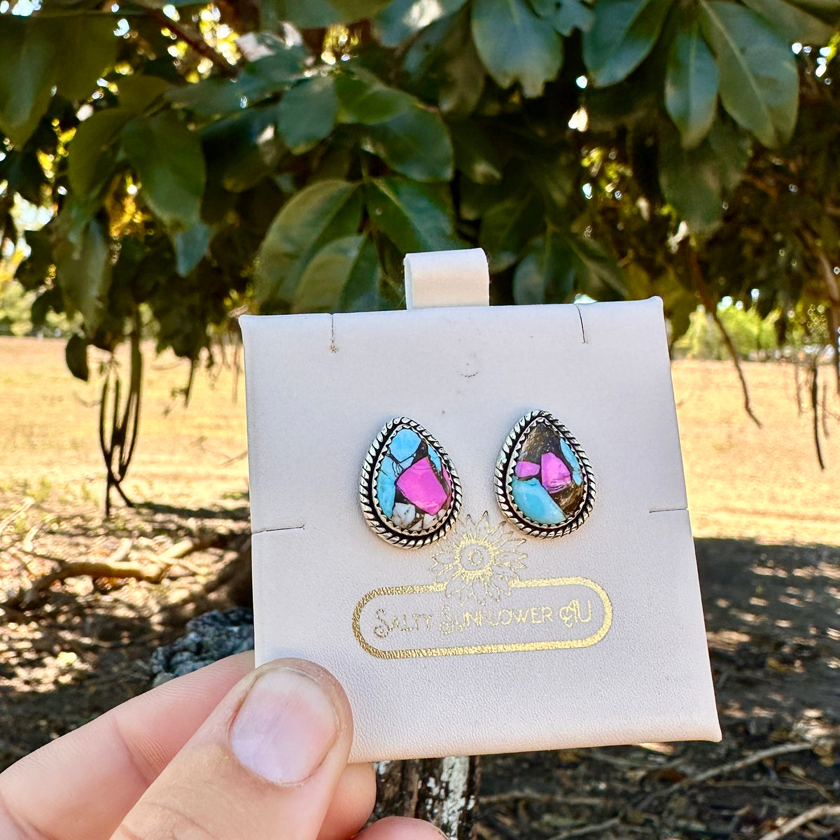 The Desert Bloom| 925 Sterling Silver| Teardrop Earring