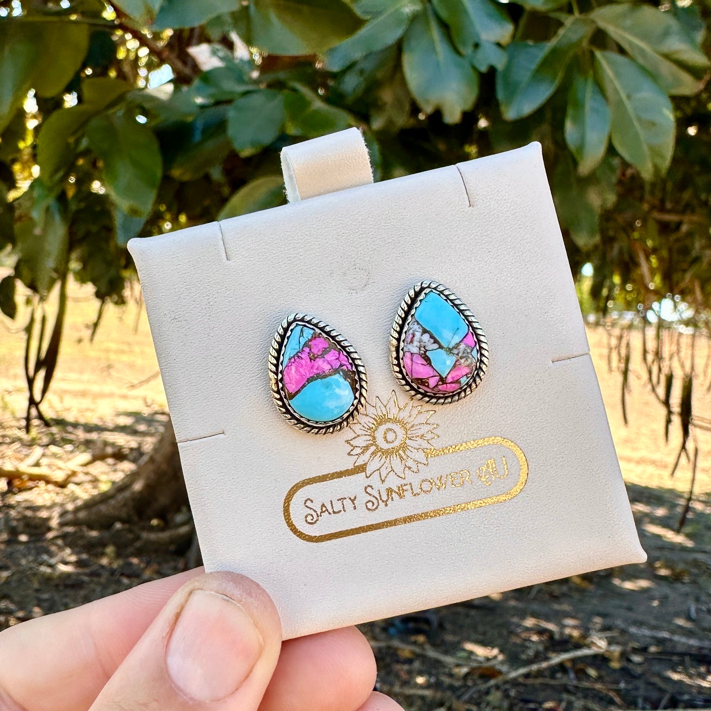 The Desert Bloom| 925 Sterling Silver| Teardrop Earring