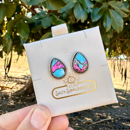 The Desert Bloom| 925 Sterling Silver| Teardrop Earring