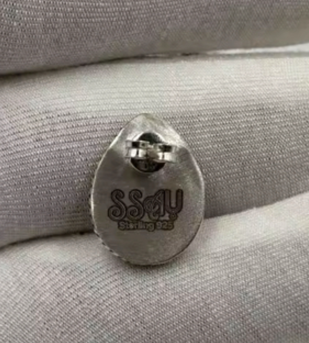 Cotton Candy Sterling Silver Earrings – Pink & Turquoise Teardrop Western Studs | Salty Sunflower AU