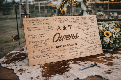 Large Timber Wedding/Event Guestbook Sign