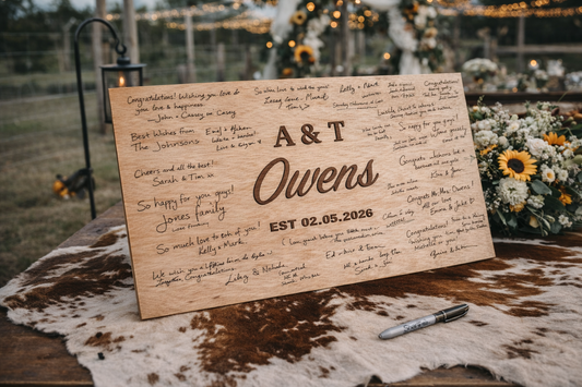 Large Timber Wedding/Event Guestbook Sign