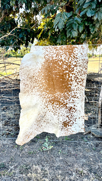 Engraved Half Cowhide Wedding Sign