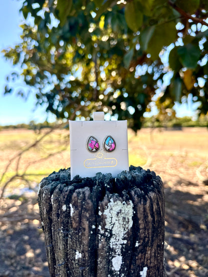 The Desert Bloom| 925 Sterling Silver| Teardrop Earring