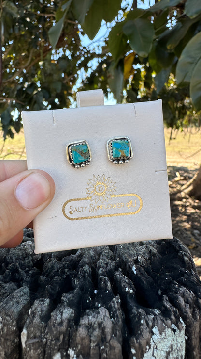 The Desert Sky| 925 Sterling Silver Square Stud Earrings