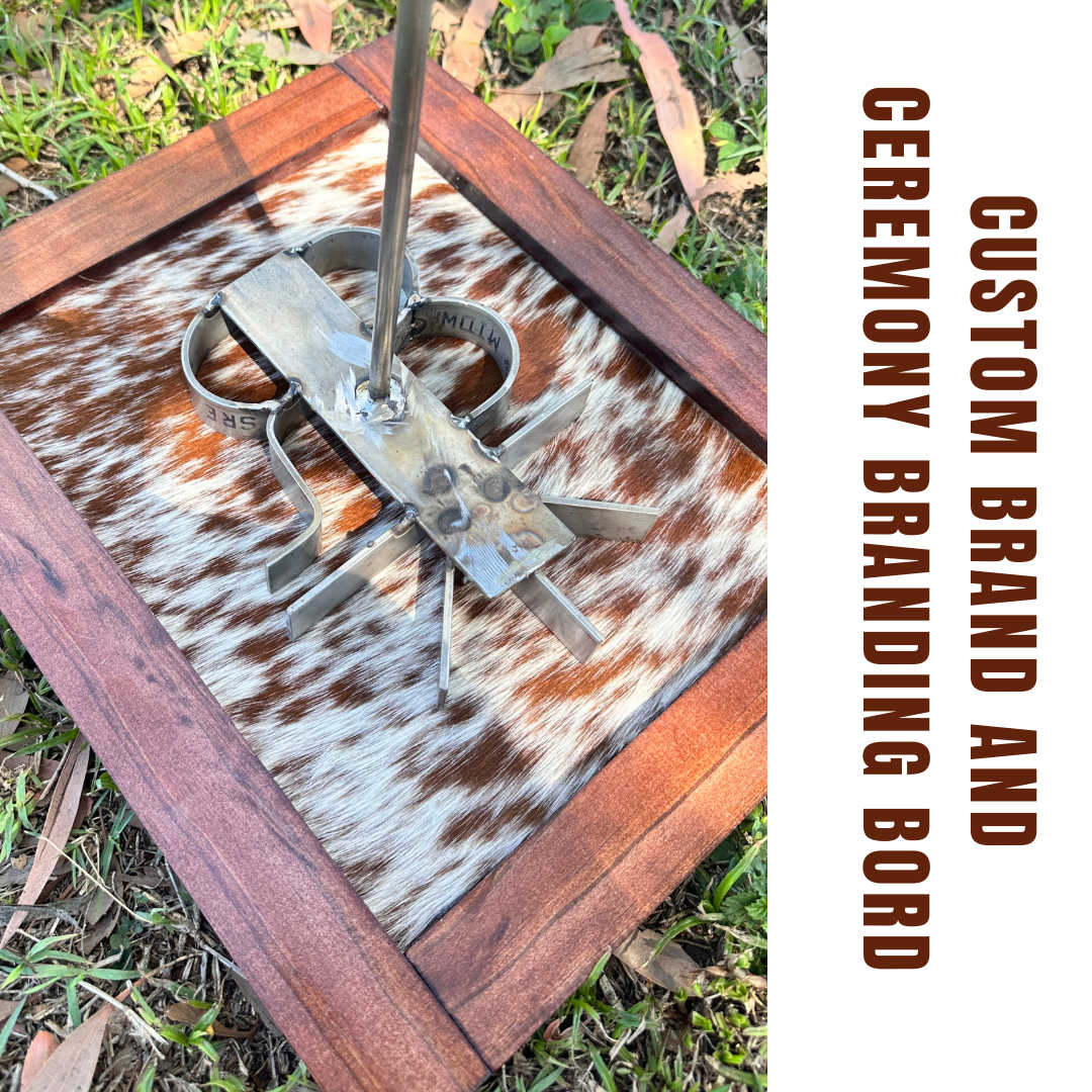 Custom Wedding Branding Iron & Cowhide Ceremony Branding Board