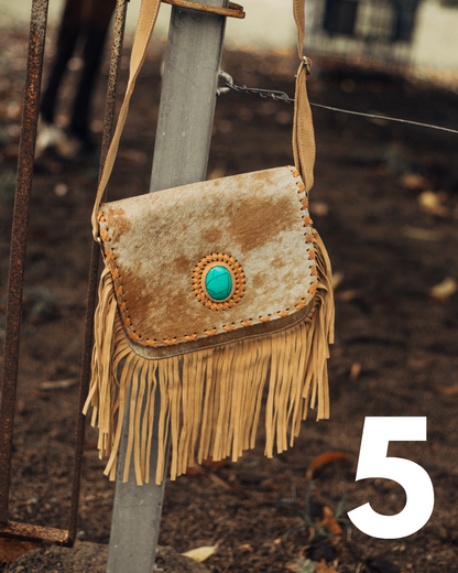 Sadi - Fringe Rough Leather - Shoulder Bag