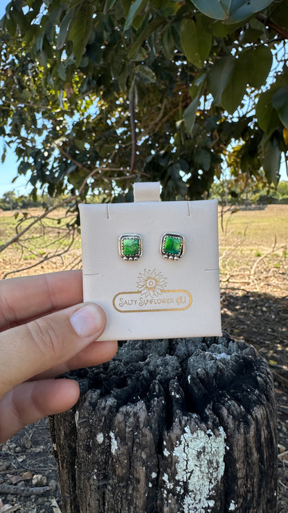 The Desert Sky| 925 Sterling Silver Square Stud Earrings