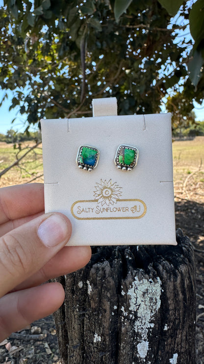 The Desert Sky| 925 Sterling Silver Square Stud Earrings