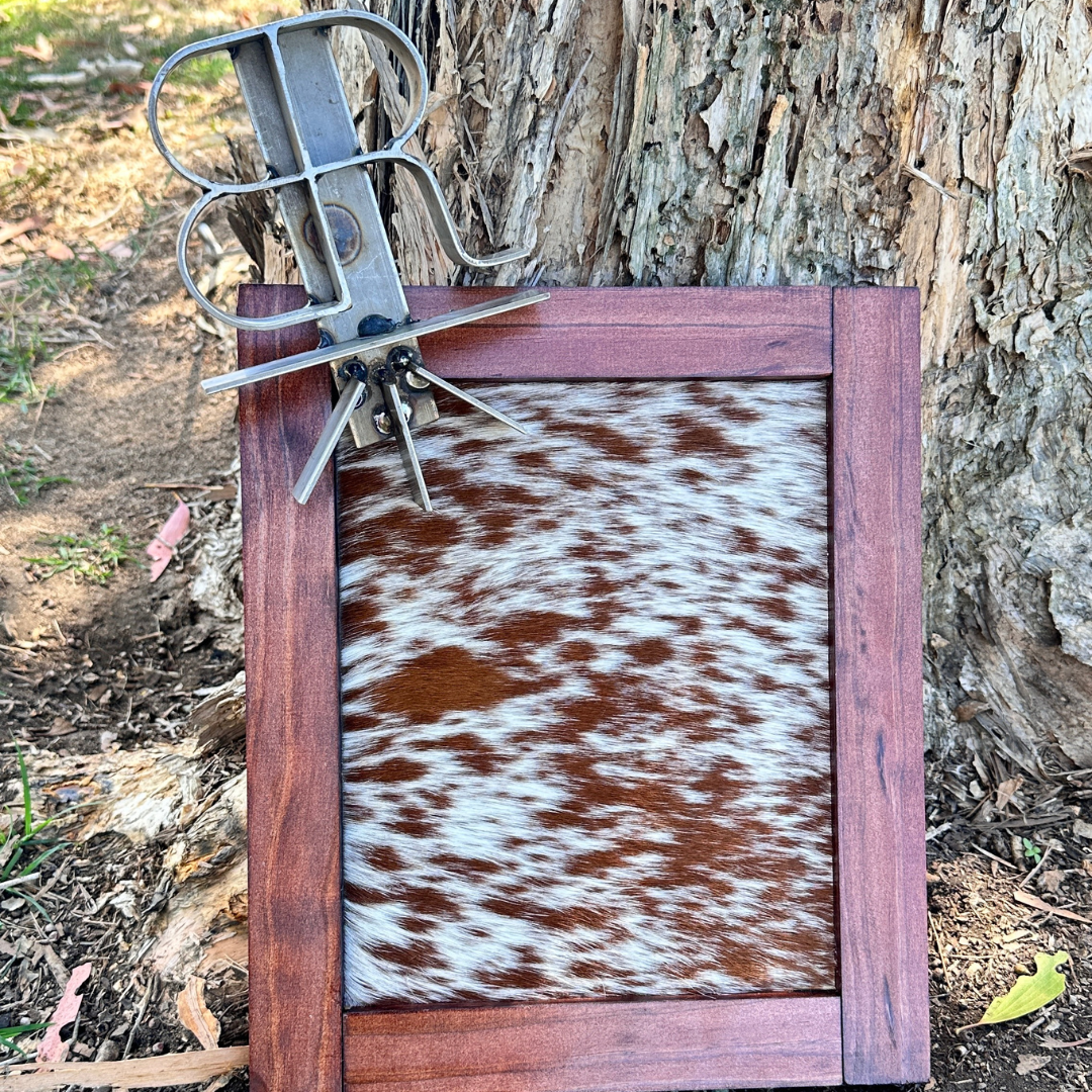 Custom Wedding Branding Iron & Cowhide Ceremony Branding Board