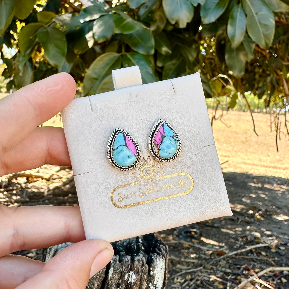 The Desert Bloom| 925 Sterling Silver| Teardrop Earring