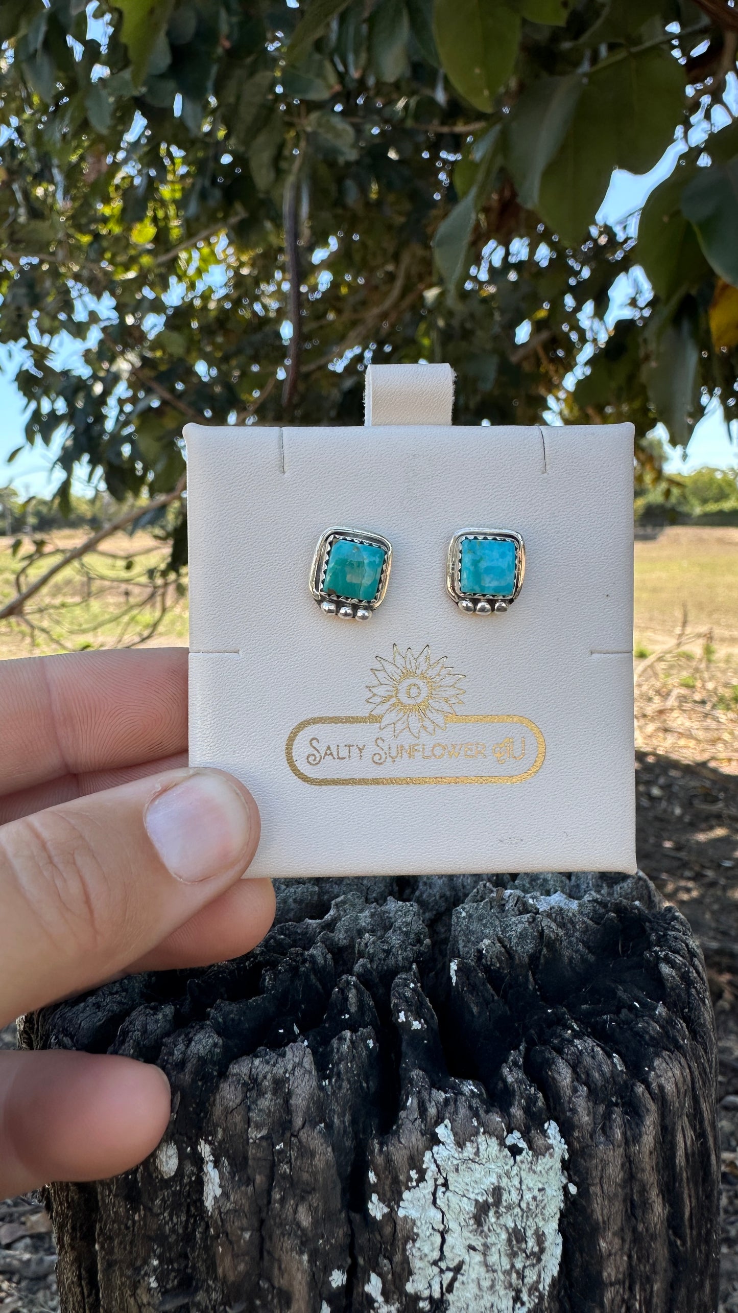 The Desert Sky| 925 Sterling Silver Square Stud Earrings