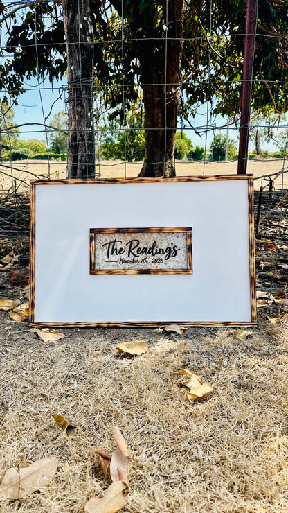 Personalised Cowhide Wedding Guestbook Sign