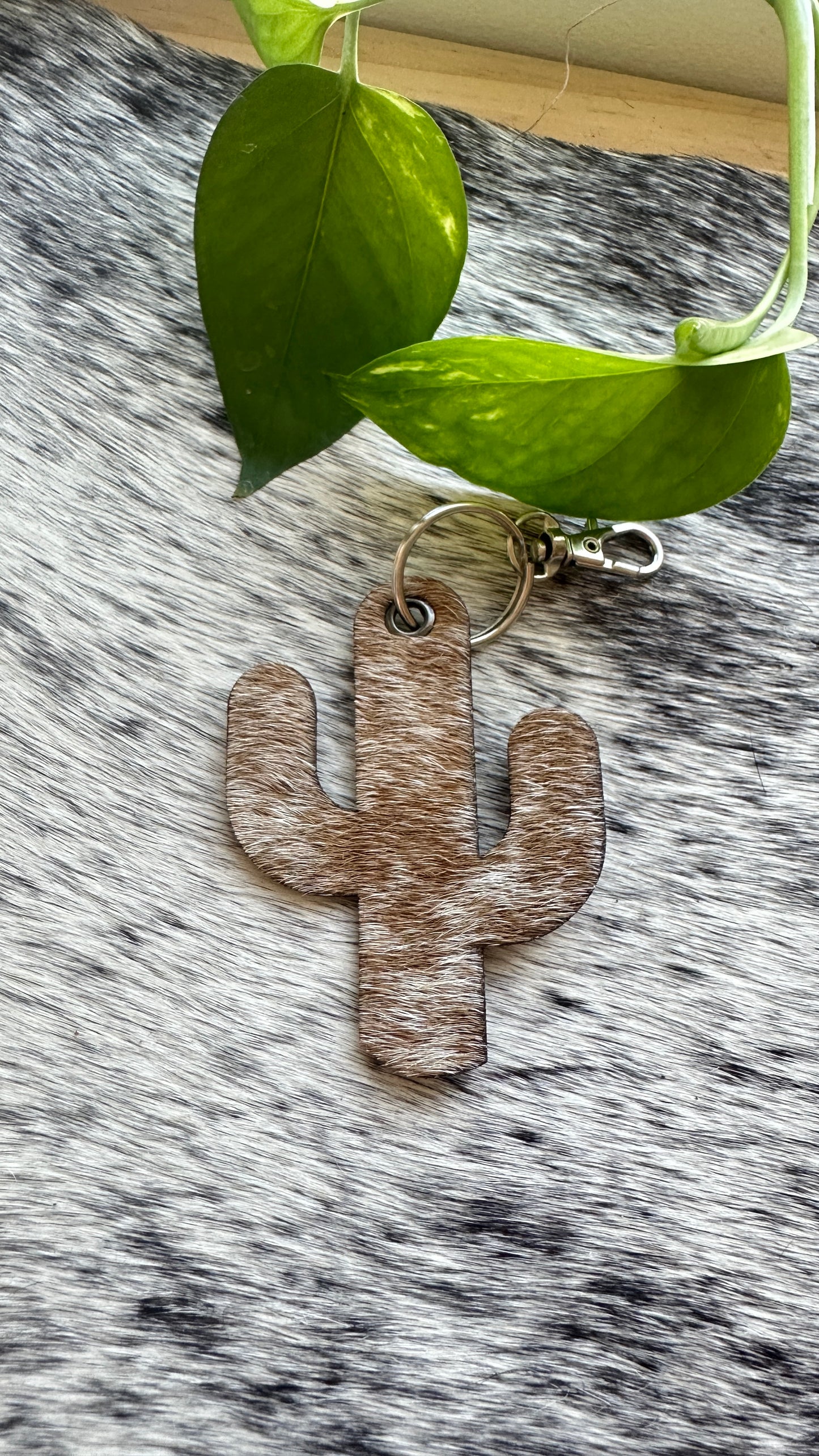 Personalised Cowhide Keychains