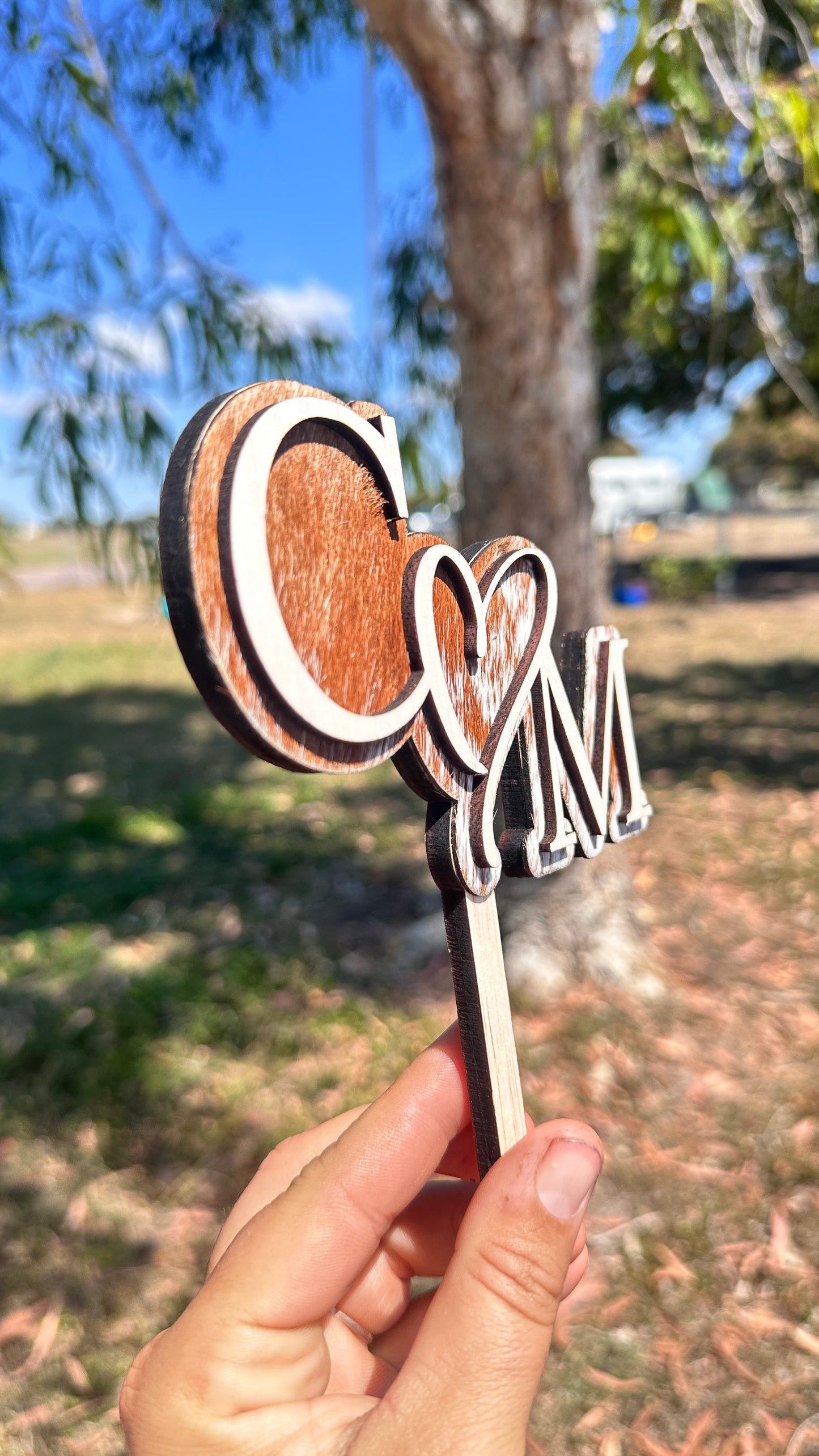 Cowhide Cake Topper - Design 1