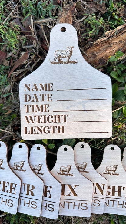 Sheep tag - Birth & Milestone Set