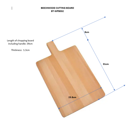 Beech Wood Board with Handle | Custom Engraving