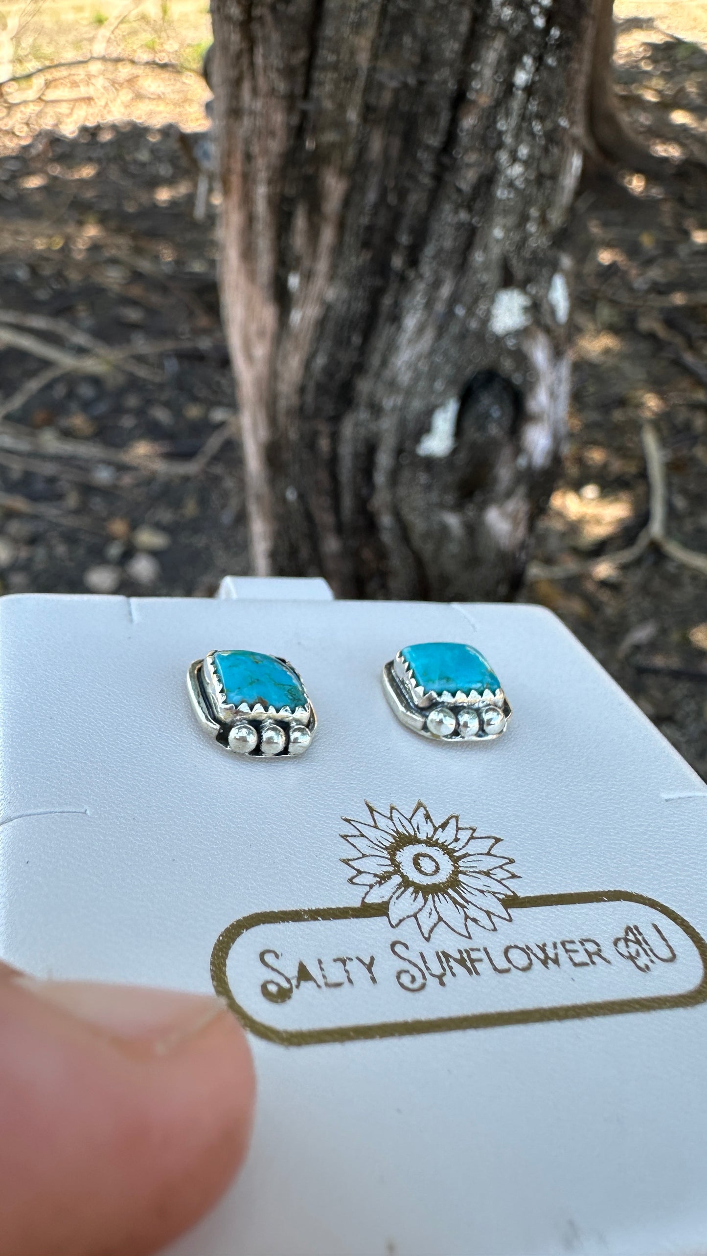 The Desert Sky| 925 Sterling Silver Square Stud Earrings