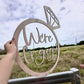 Timber Hoop Sign - We’re Engaged