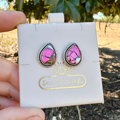 The Desert Bloom| 925 Sterling Silver| Teardrop Earring
